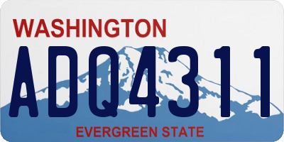 WA license plate ADQ4311