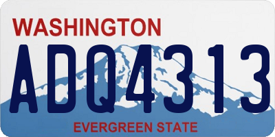 WA license plate ADQ4313