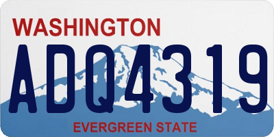 WA license plate ADQ4319