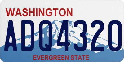 WA license plate ADQ4320