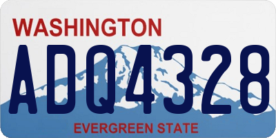WA license plate ADQ4328