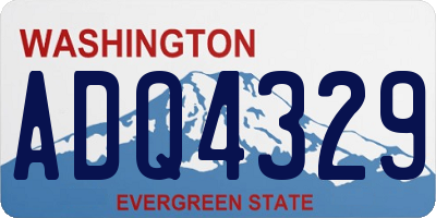WA license plate ADQ4329