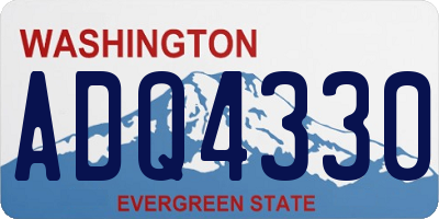 WA license plate ADQ4330