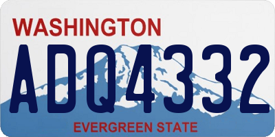 WA license plate ADQ4332