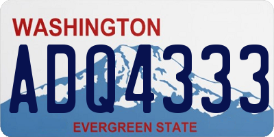 WA license plate ADQ4333