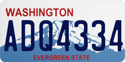 WA license plate ADQ4334