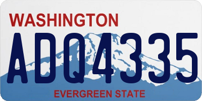 WA license plate ADQ4335