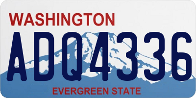 WA license plate ADQ4336