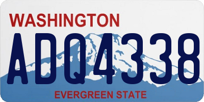 WA license plate ADQ4338