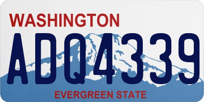 WA license plate ADQ4339
