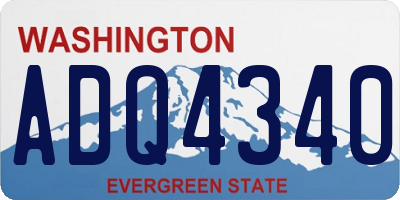 WA license plate ADQ4340