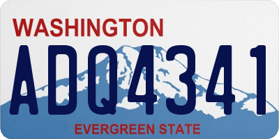 WA license plate ADQ4341