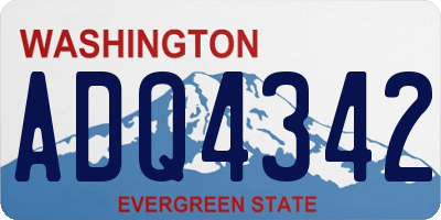WA license plate ADQ4342