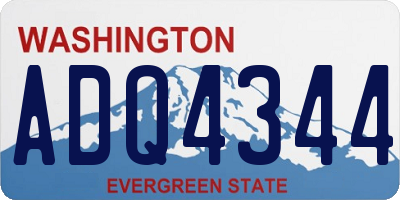 WA license plate ADQ4344