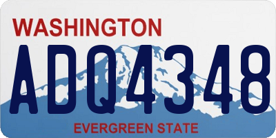 WA license plate ADQ4348
