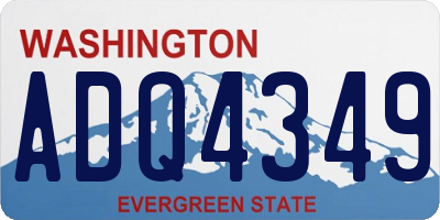 WA license plate ADQ4349