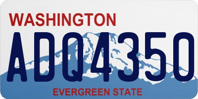 WA license plate ADQ4350