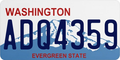 WA license plate ADQ4359