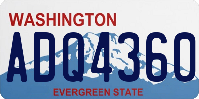 WA license plate ADQ4360