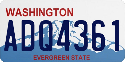 WA license plate ADQ4361