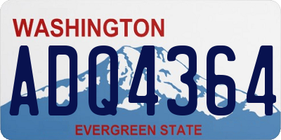 WA license plate ADQ4364