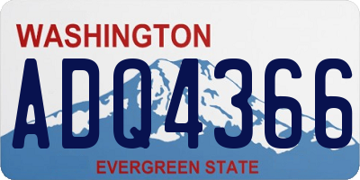 WA license plate ADQ4366
