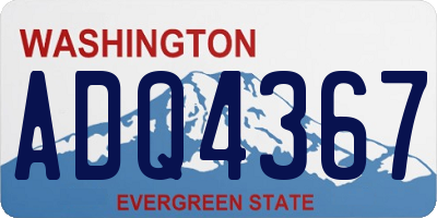 WA license plate ADQ4367