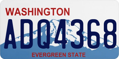 WA license plate ADQ4368