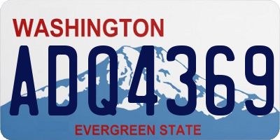 WA license plate ADQ4369