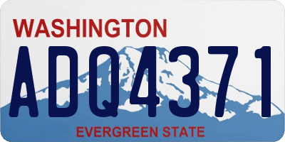 WA license plate ADQ4371