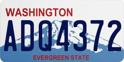 WA license plate ADQ4372