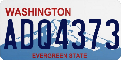 WA license plate ADQ4373