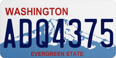 WA license plate ADQ4375