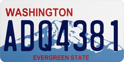 WA license plate ADQ4381