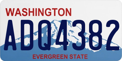 WA license plate ADQ4382