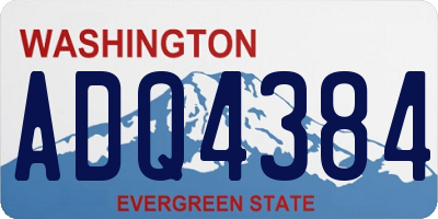 WA license plate ADQ4384