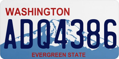 WA license plate ADQ4386
