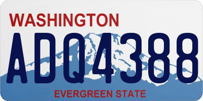 WA license plate ADQ4388