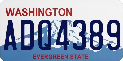 WA license plate ADQ4389