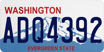 WA license plate ADQ4392