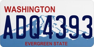 WA license plate ADQ4393