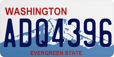 WA license plate ADQ4396