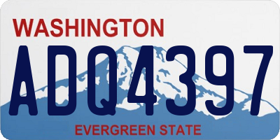 WA license plate ADQ4397