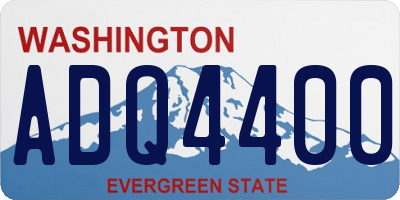 WA license plate ADQ4400