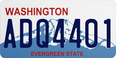 WA license plate ADQ4401