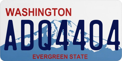 WA license plate ADQ4404