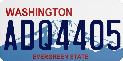 WA license plate ADQ4405