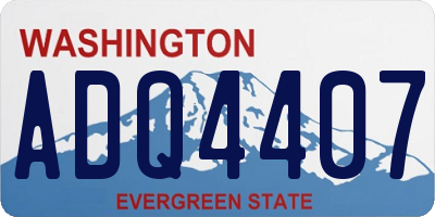 WA license plate ADQ4407
