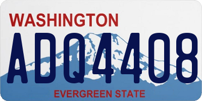 WA license plate ADQ4408