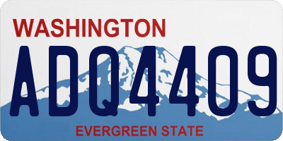 WA license plate ADQ4409